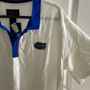 Jordan collegiate GATORS university of Florida Mens polo shirt size XL